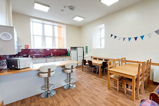 Kitchen and dining area