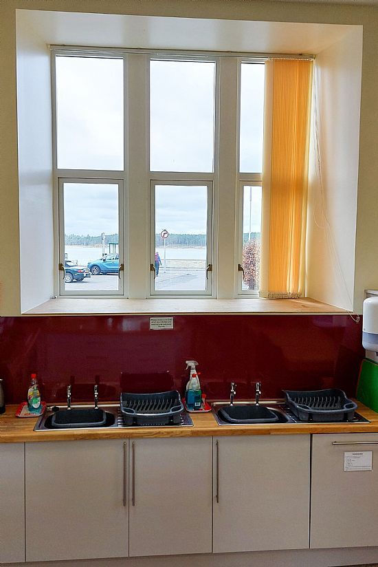 Washing up with a sea view